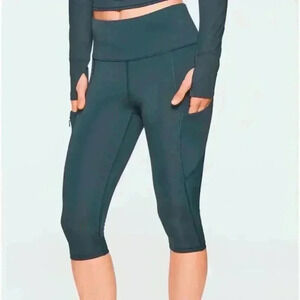 Athleta All In Crop Legging Deep Teal Size XS